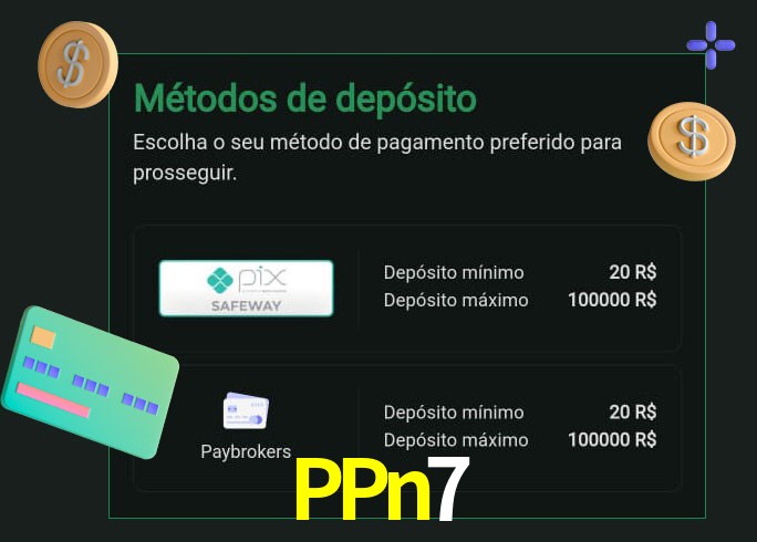 O cassino PPn7 oferece uma grande variedade de métodos de pagamento